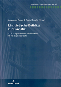 Bauer, Anastasia & Daniel Bunčić (Hg.). 2019. Linguistische Beiträge zur Slavistik: XXIV. JungslavistInnen-Treffen in Köln, 17.–19. September 2015. Frankfurt am Main: Peter Lang.